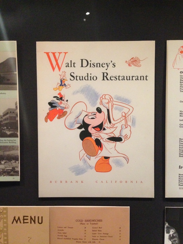 Walt Disney Family Museum Studios Menu